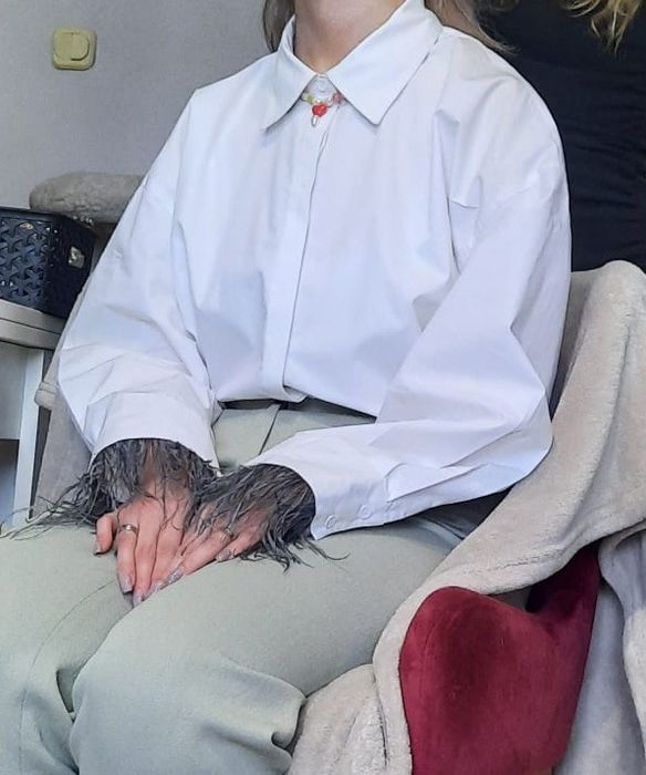 Biała koszula 100% bawełna Karen by Simonsen rozm. 38 klasyczna