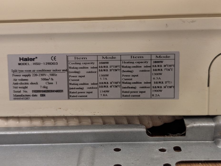 Кондиционер Haier hsu-12rd03