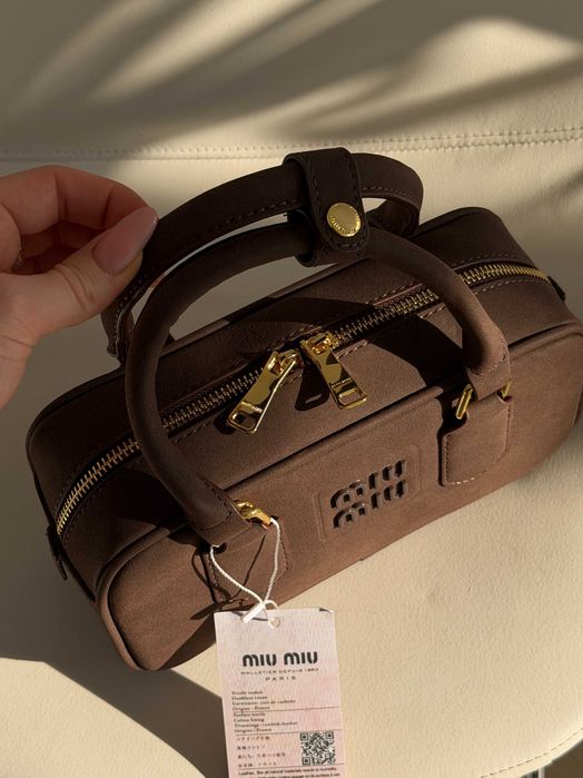 Женская сумка Miu Miu Arcadie текстильная через плече Миу Миу