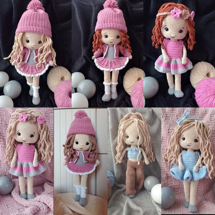Lalka Szydełkowa 40 cm – Personalizowana prezent pamiątka