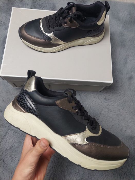 Tamaris czarne sneakersy damskie rozmiar 37