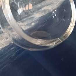 Cinzeiro em vidro com formato meia/lua #