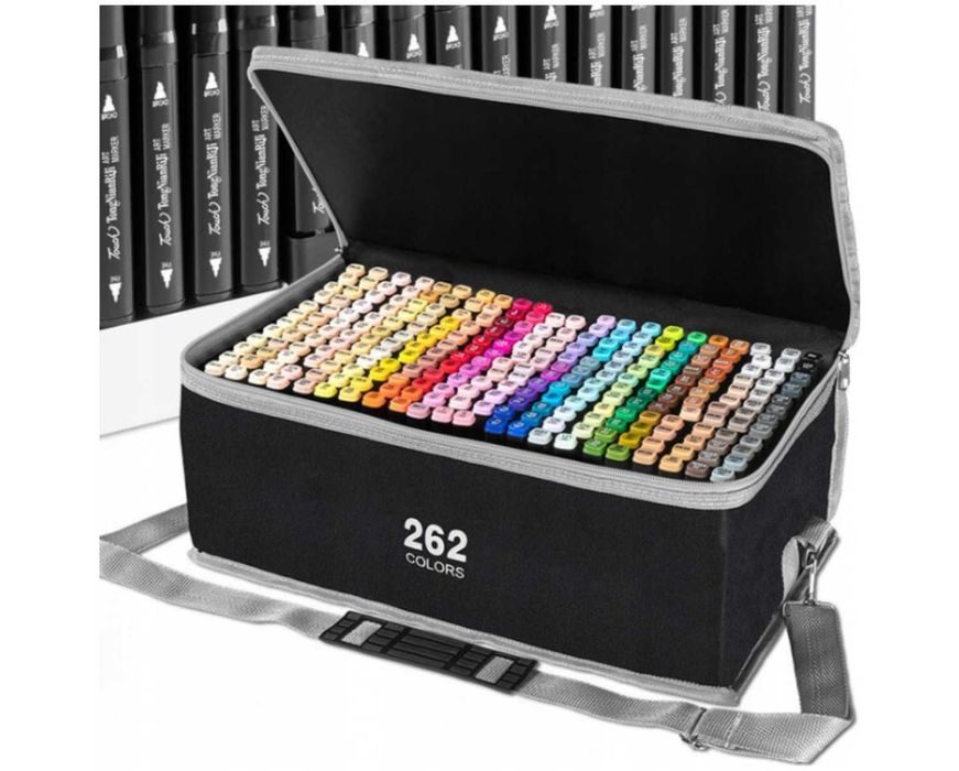 Markery Alkoholowe Dwustronne Mazaki Flamastery Dwustronne Torba 262