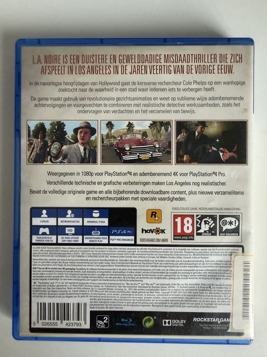 L. A. Noire ps4 ps5