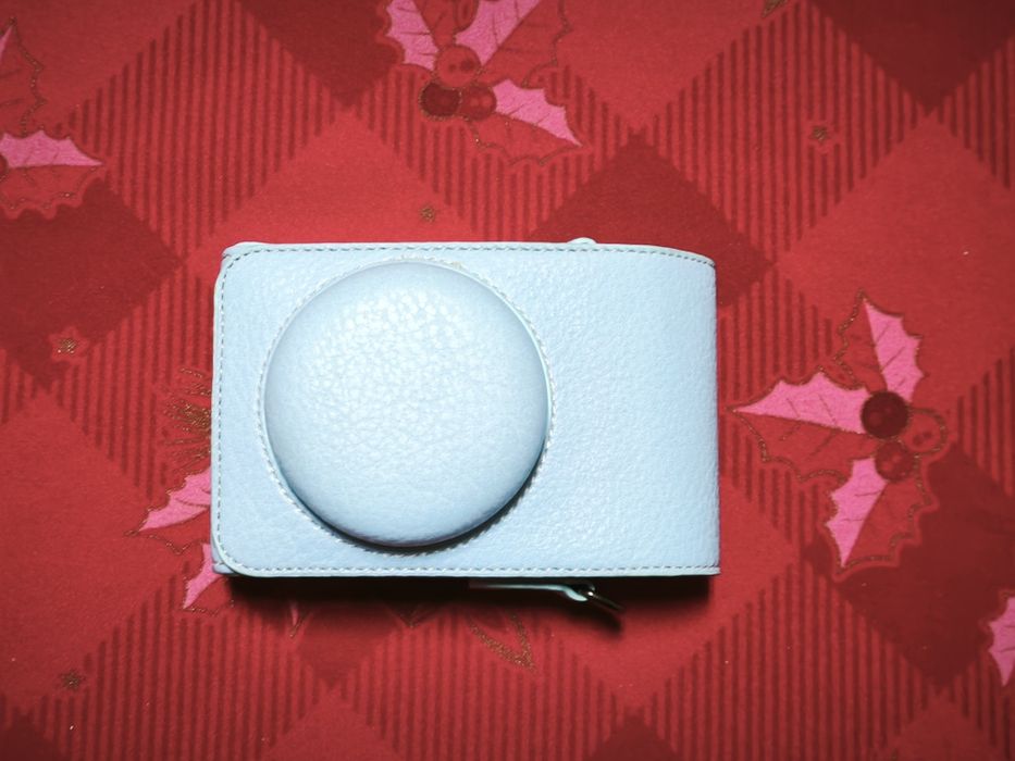 Capa bolsa couro sintético azul glaciar