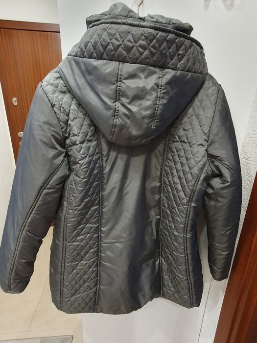 Damska szara kurtka płaszcz - rozmiar XL