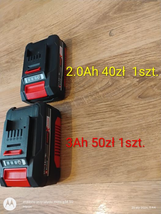 Bateria Akumulatory Einhell 18 V  4 Ah 3Ah. 2Ah