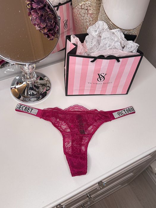 Majtki stringi M 38 VS Victoria’s Secret nowe różowe malinowe
