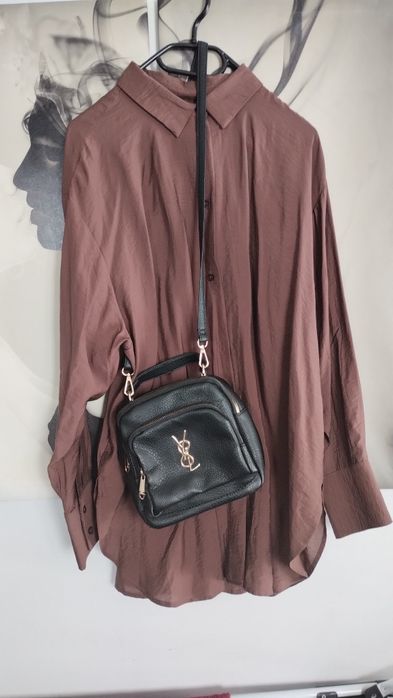 Czekoladowa długa koszula oversize  . Super cena