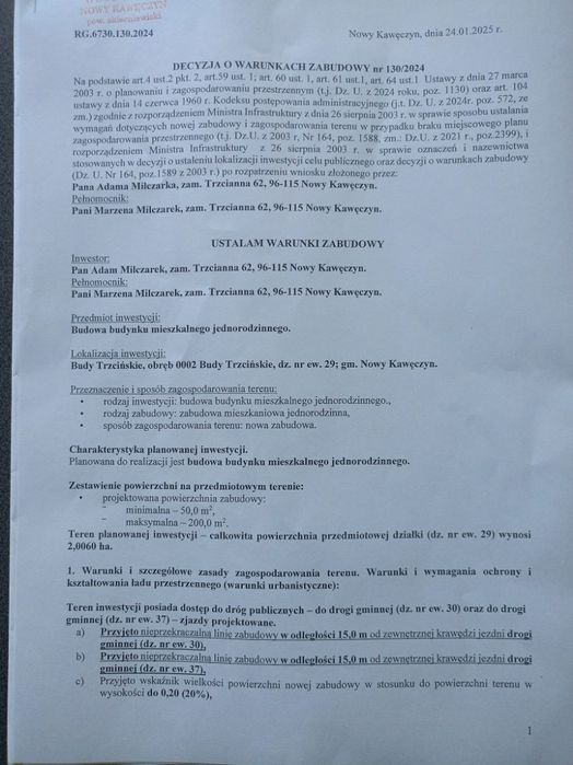 Sprzedam działkę budowlaną 1200 m² - Widok 3