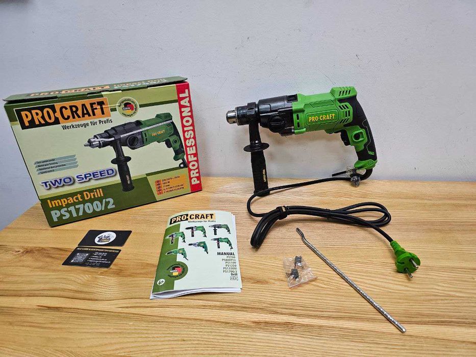 Дрель Двухскоростная 0-1200/0-3200 об ProCraft PS1700 1050Вт +Гарантия