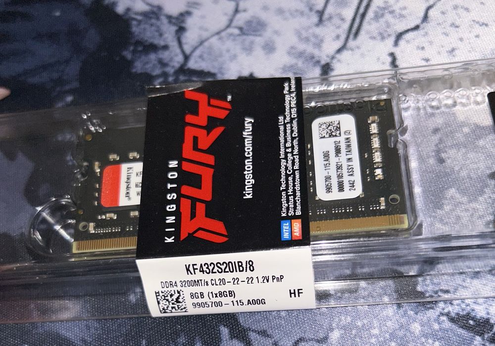 Оперативна памʼять Kingston Fury Impact DDR4-3200 8GB (KF432S20IB/8)