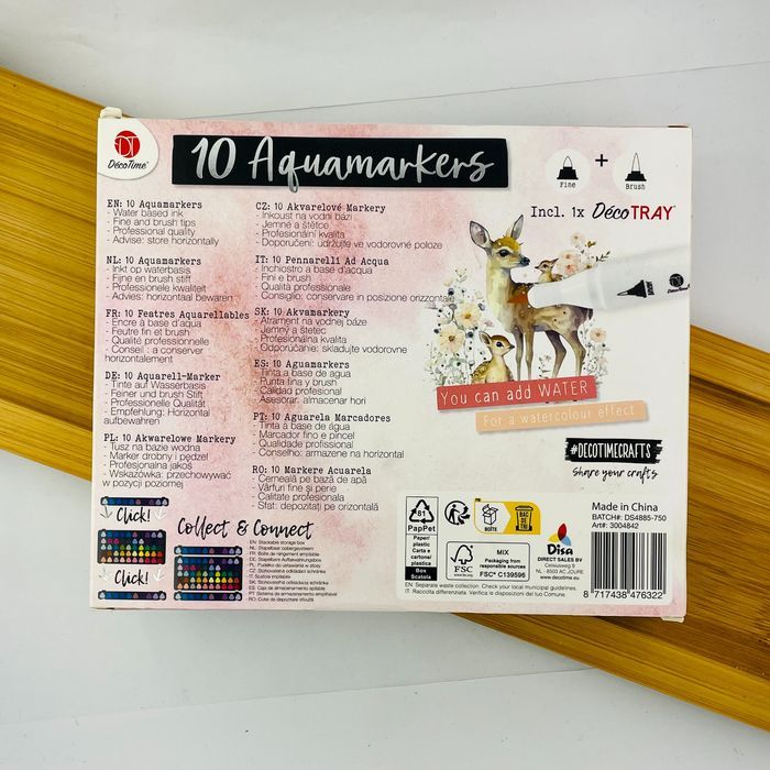 Markery Flamastry Akwarelowe Wodne Dwustronne Sarenka 10 Szt