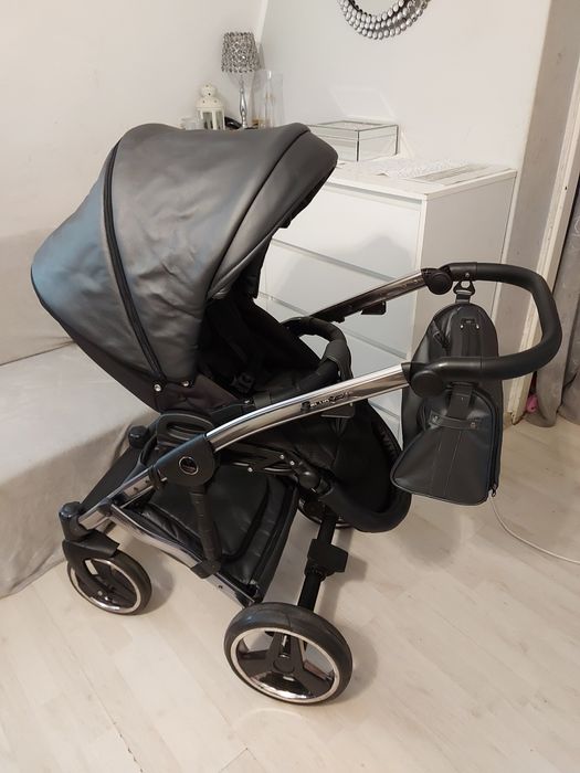 Wozek 3w1 junama diamond fluo 05 grafitowy ekoskóra wysyłka +cybex