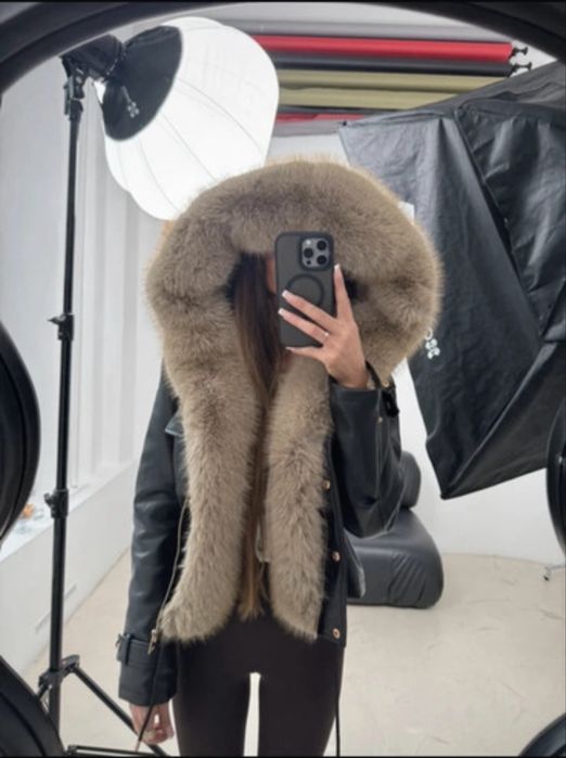 Zimowa kurtka z pięknym gęstym lisem
