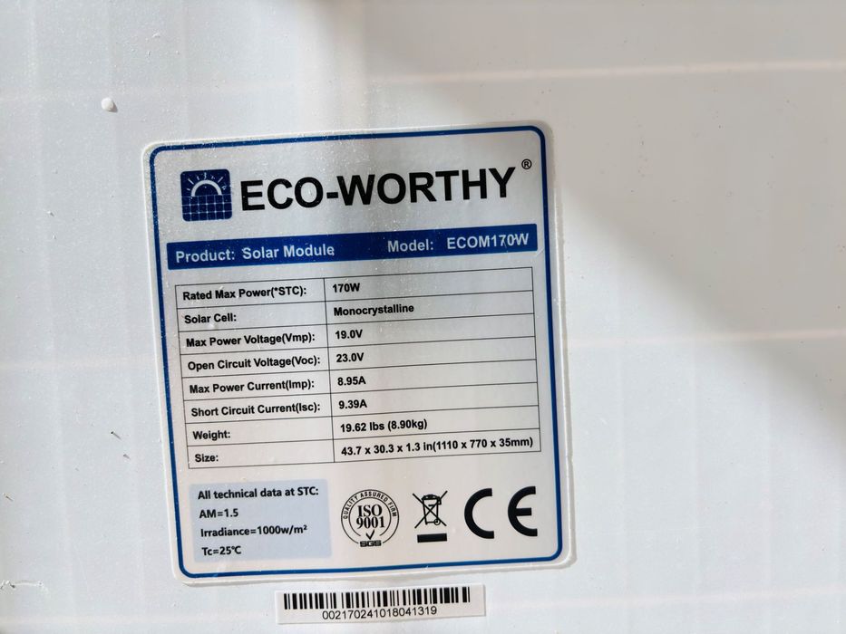Estou vendendo 2 placas solar Eco-worthy