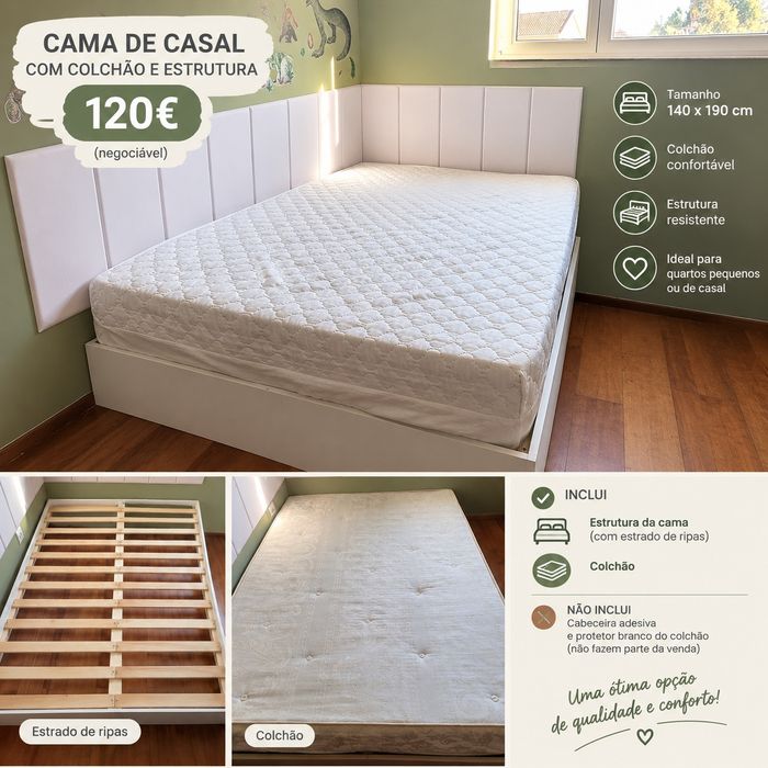 Cama casal baixa