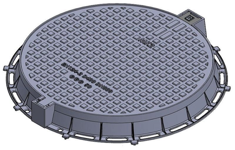 Właz Żeliwny DN800 Pokrywa Studni D400 80cm 95cm okrągły Kanalizacyjny