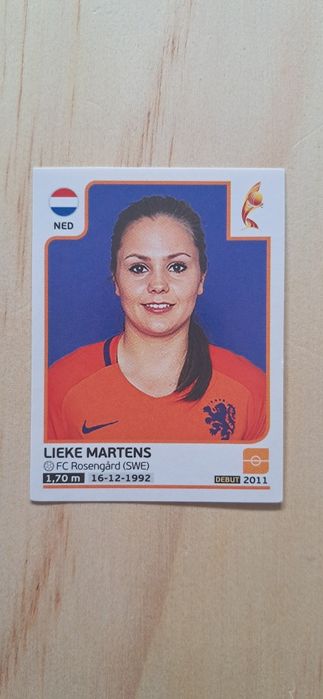 Cromo futebol de Lieke Martens(Euro 2017)da Panini