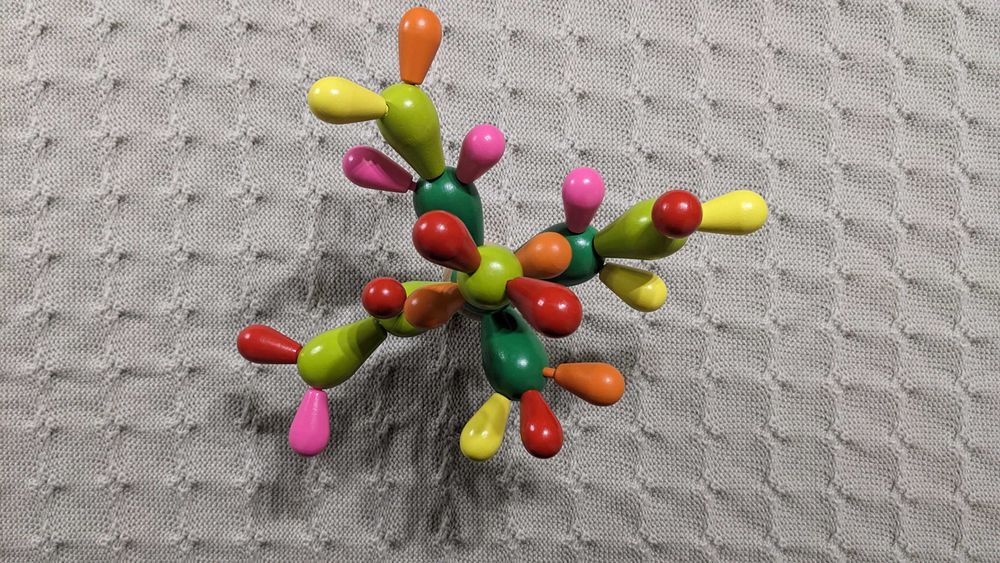 Дитяча гра балансир кактус дерев'яний, кактус з блоків, баланс дерево