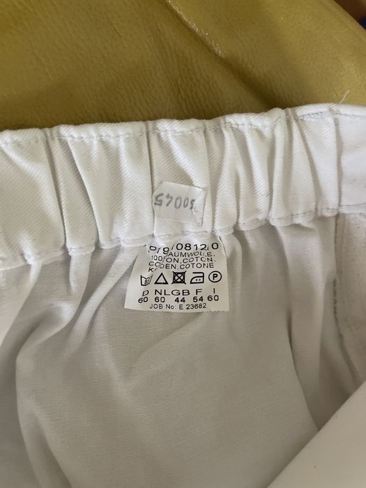 Nowe wielkie XXL robocze spodnie biale niemiecka produkcja