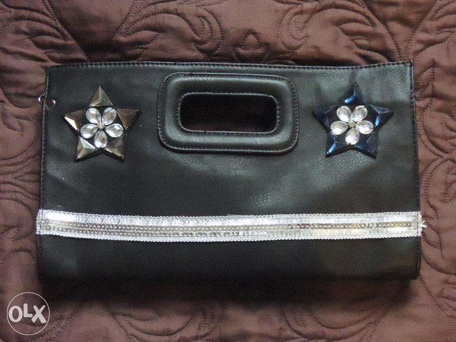 Torebka kopertówka duża czarna