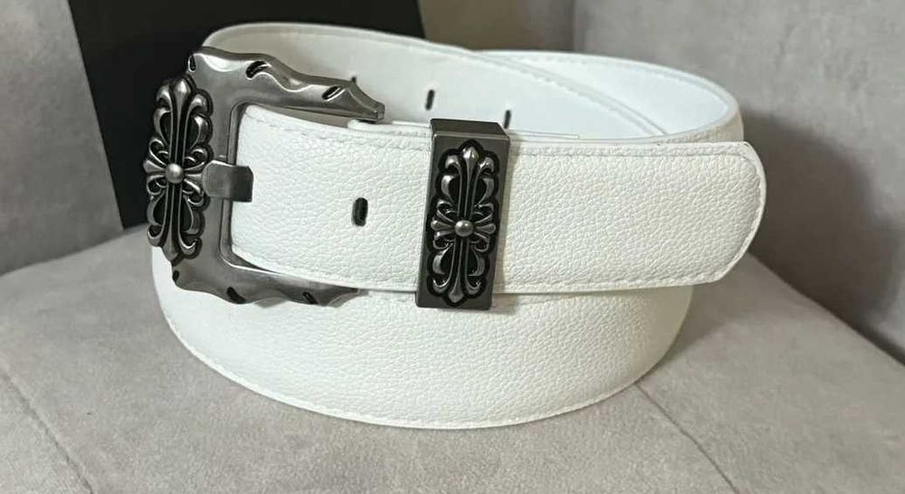 Ремень Chrome Hearts белый