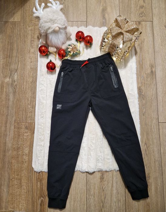 Sportowe czarne spodnie jogger cargo Zara r 152