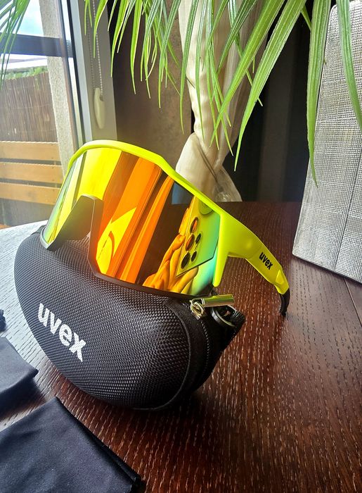 Okulary Uvex Yellow UV400 sportowe rowerowe bieganie trekking