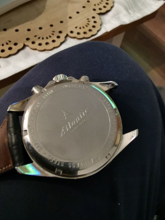 Zegarek męski Swiss Made Atlantic Worldmaster Big Date Chronograph Set