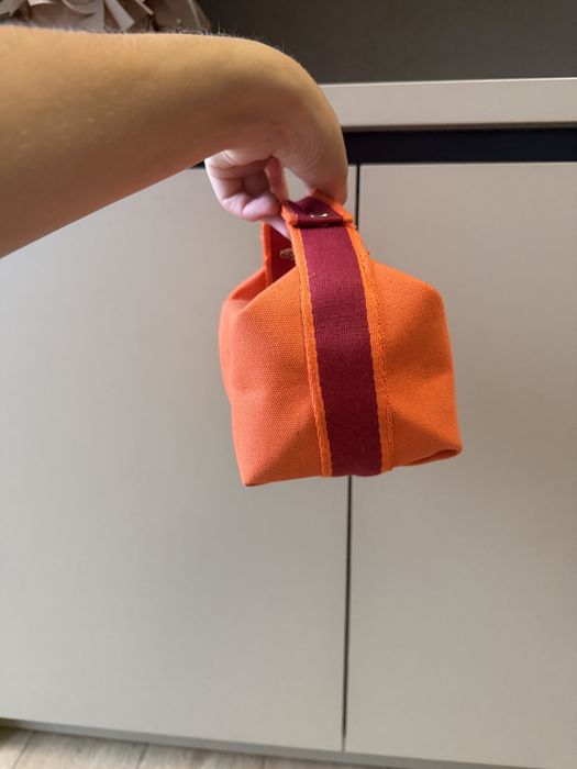 Pomaranczowa kosmetyczka torebka Hermes nowosc