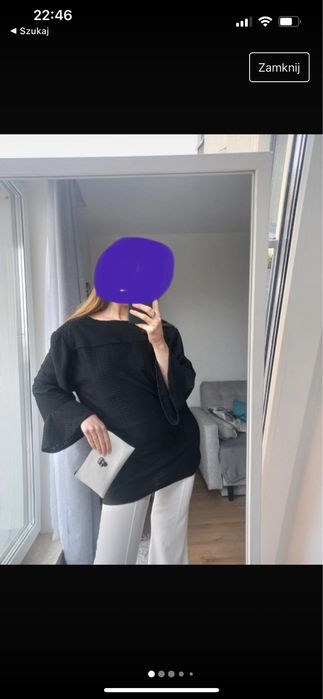 Czarna bluza pikowana XL