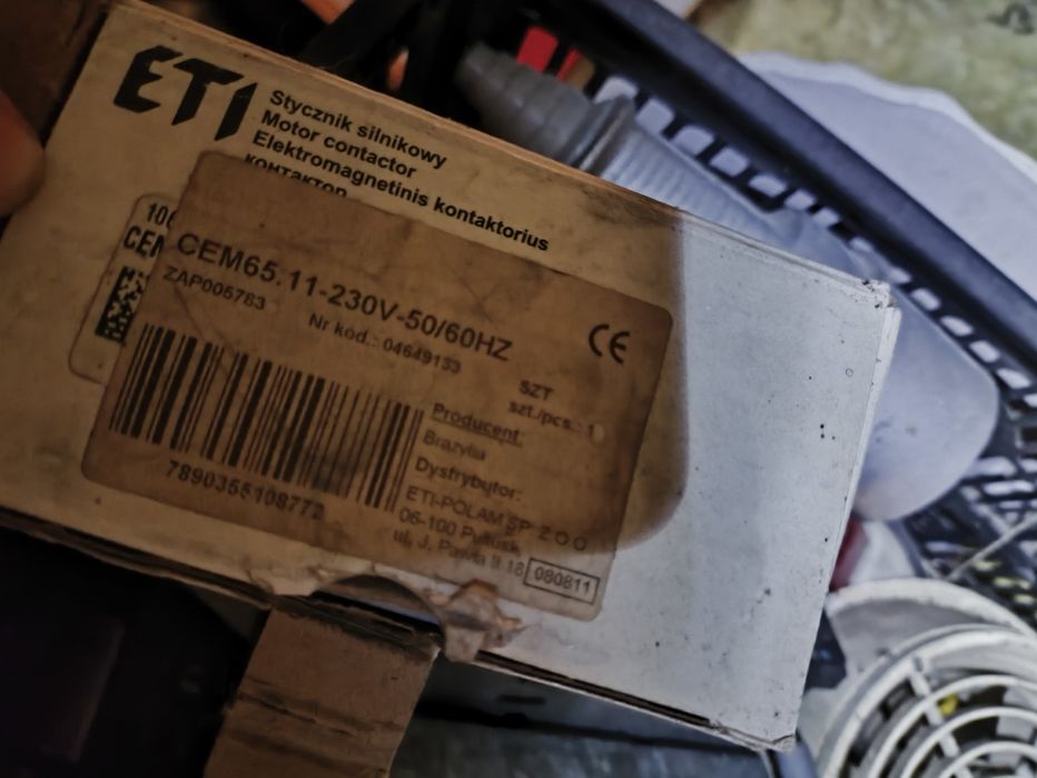 Stycznik silnikowy powietrzny cem65.11 230v DC