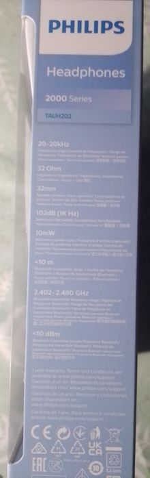 Новые Bluetooth наушники Рhilips, 2000 Series, TAUH202BK/00