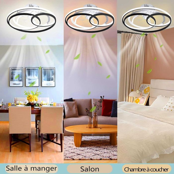 nowoczesna lampa wentylator sufitowy żyrandol led pilot