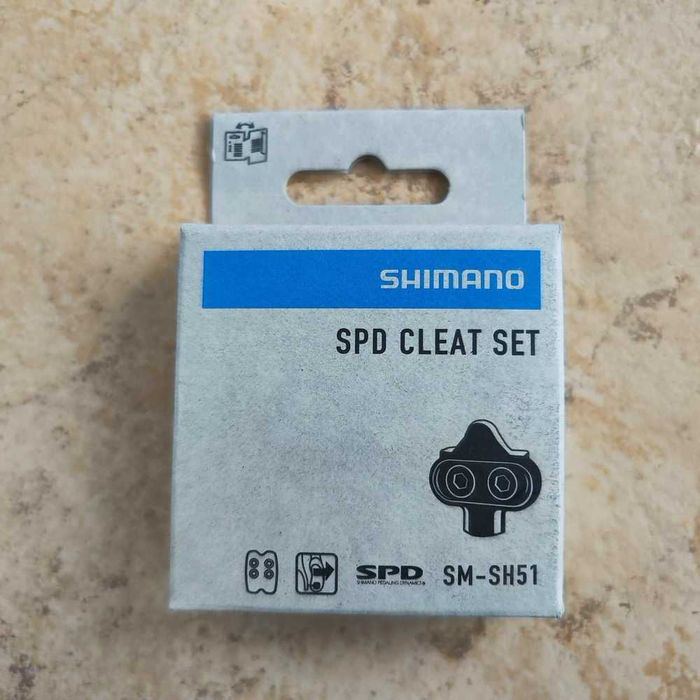 Conjunto Cleats Shimano SM-SH51 MTB SPD com porca de fixação