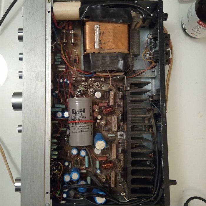 Unitra Fonica wzmacniacz PW-8010 srebrny aluminium