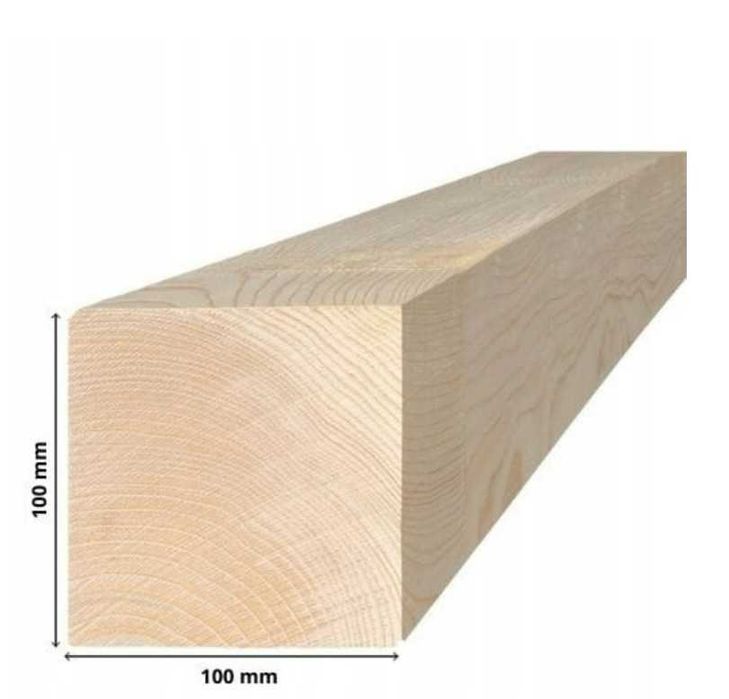 Kantówka Sucha KVH 100x100 C24 do 13m Na Budowę Domu, Altanki ,Tarasu