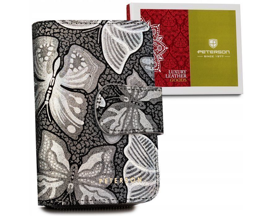 skórzany portfel damski z systemem rfid - peterson