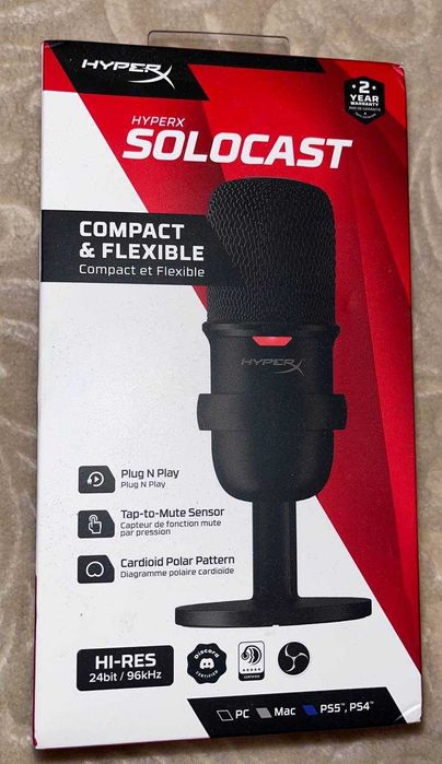 Продам мікрофон ХайперХ Солокаст microphone HyperX Solocast Б/В