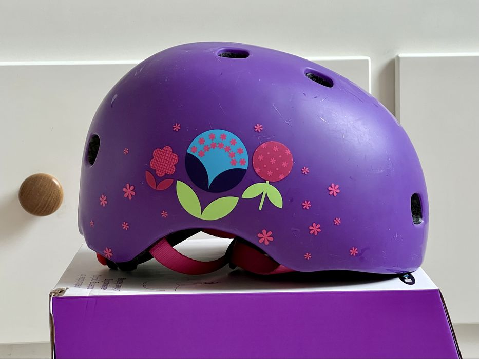 Kask dziecięcy Micro Floral Purple, rozmir S (48-53cm)