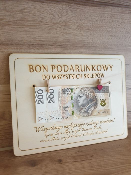 Bon podarunkowy urodziny