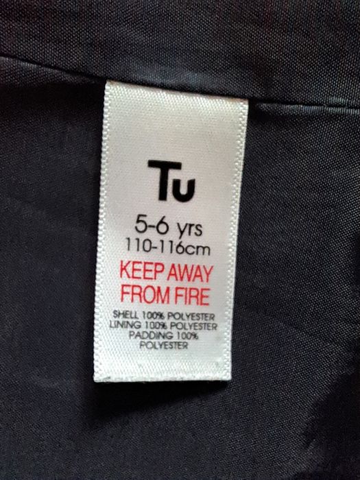 Kurtka przejściowa 110/116 TU lekka czarna pikowana dziewczęca kurteczka jesienna