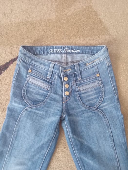 джинси guess premium скінні на низькій посадці 2000х