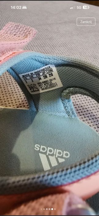 Sandały oryginalne firmy Adidas rozm. 34 dla dziewczy