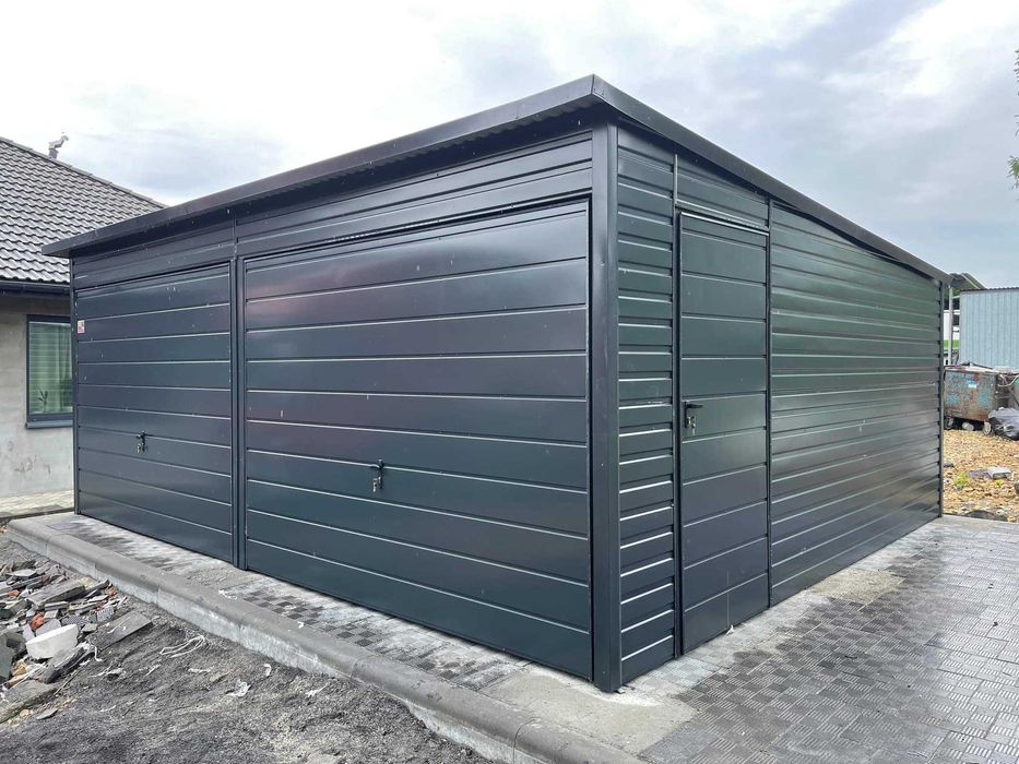 Garaż blaszany 6x5 Wzmocniony profilami. PRODUCENT SZYBKA REALIZACJA