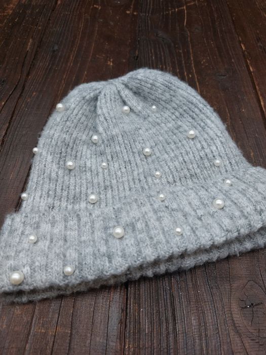 Czapka dla dziewczynki perełki rozmiar 52