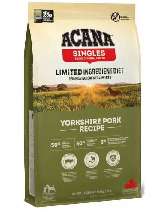 Acana Singles Yorkshire Pork 2 кг 6 кг 11.4 кг сухий Акана