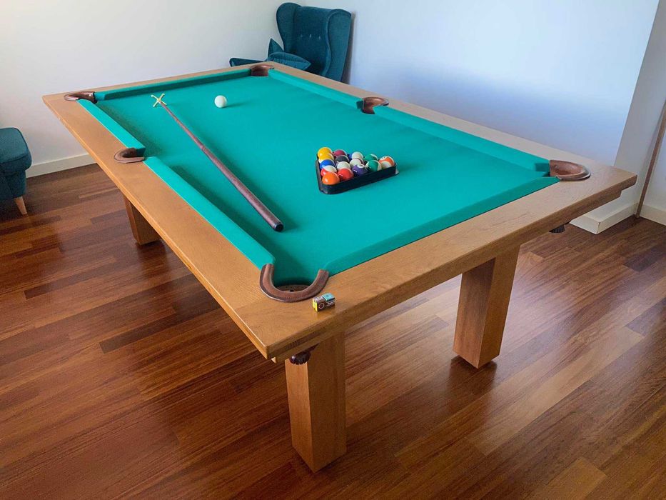 Stół Bilardowy HERMES 6 FT, noga prosta ( kosze skórzane, łuzy gumowe)