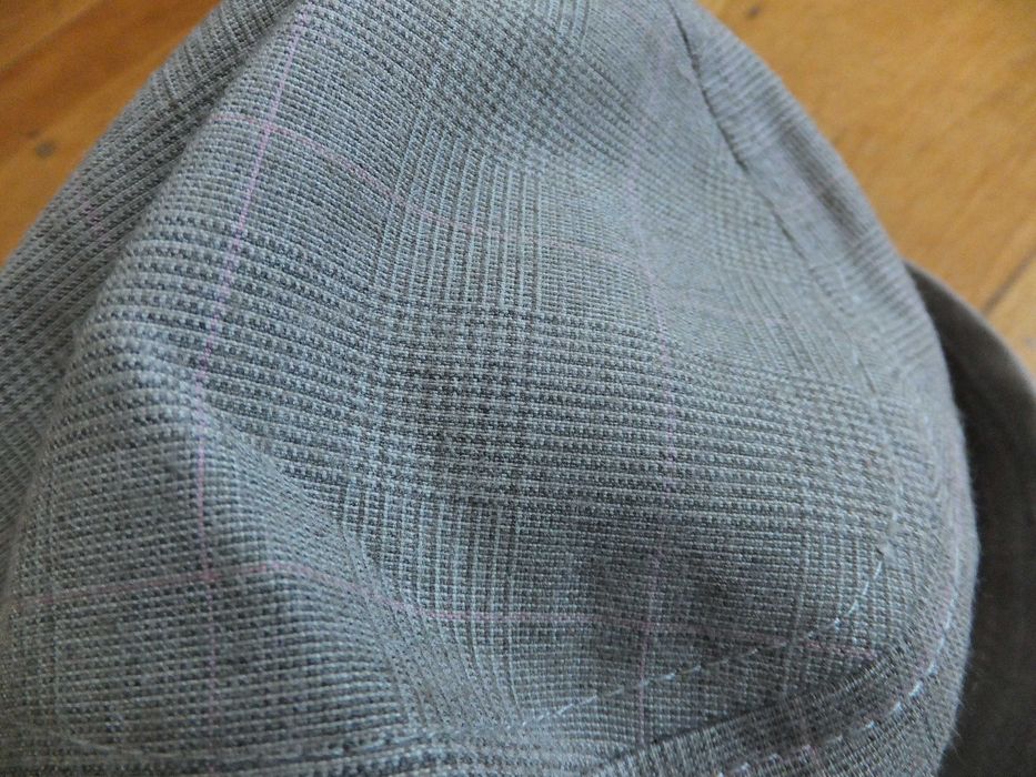 Kapelusz H&M szary w różową kratkę XS / S 52-56
